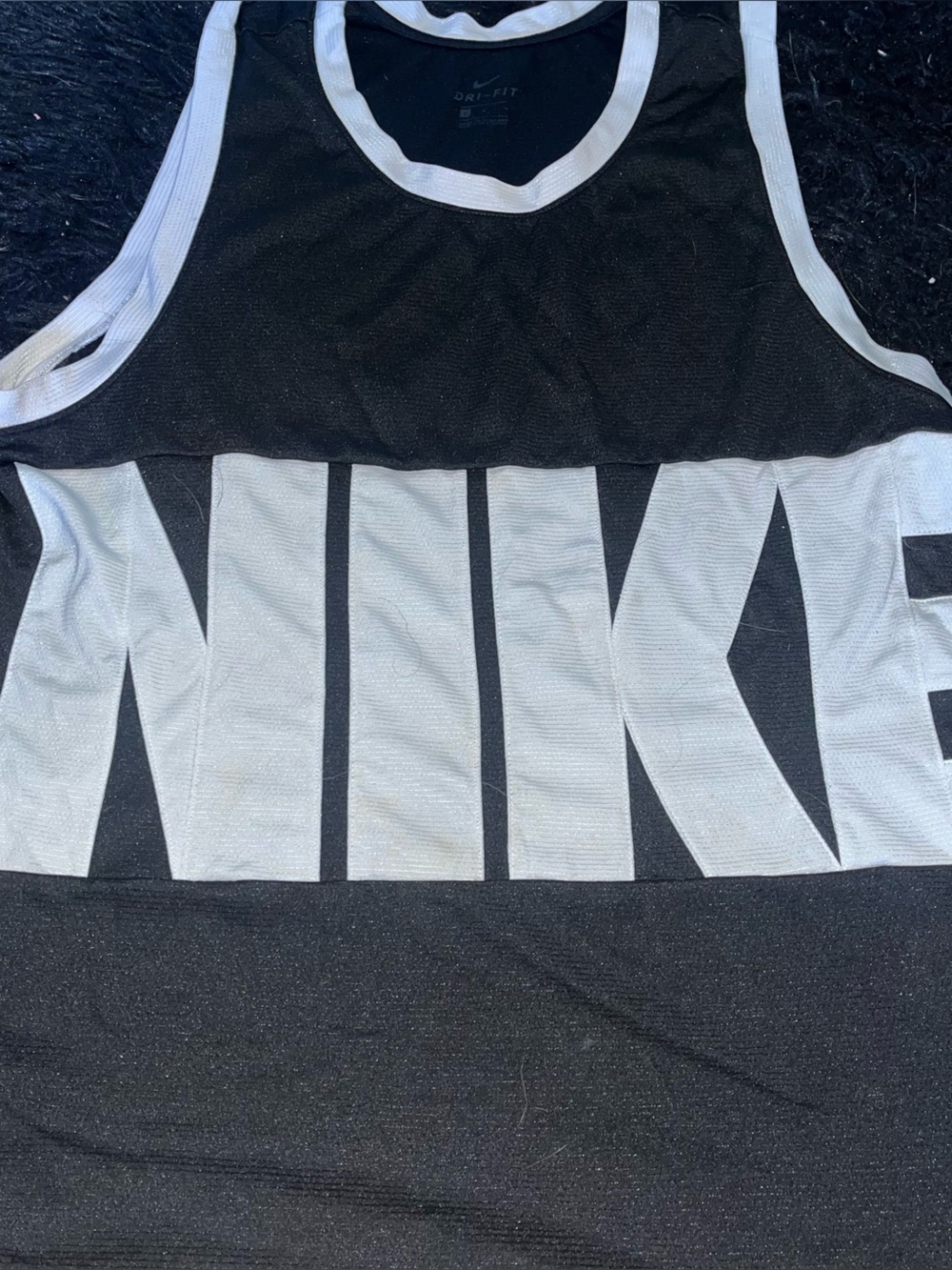 Nike Black and White Logo Tank